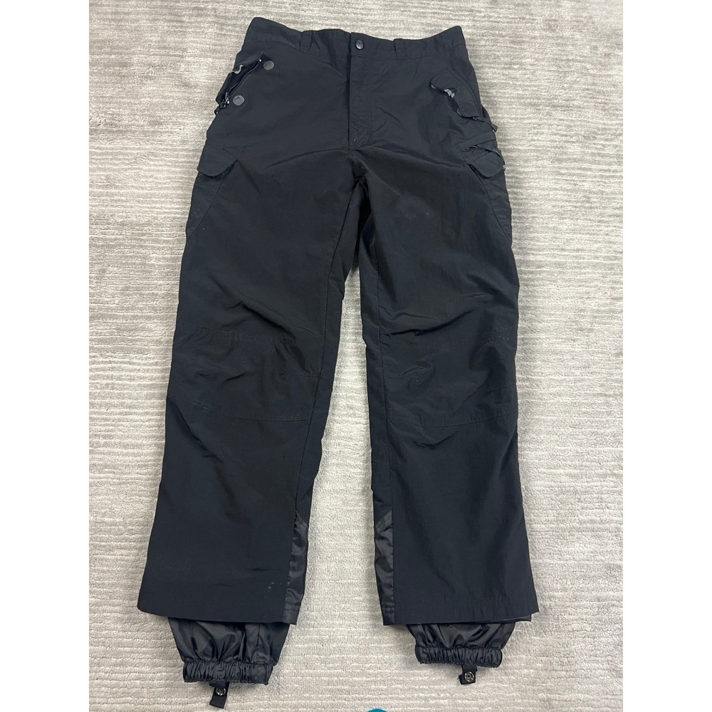 Head Ski Pants Mens L Black Cargo Insulated Snow Trousers Nylon Straight Leg